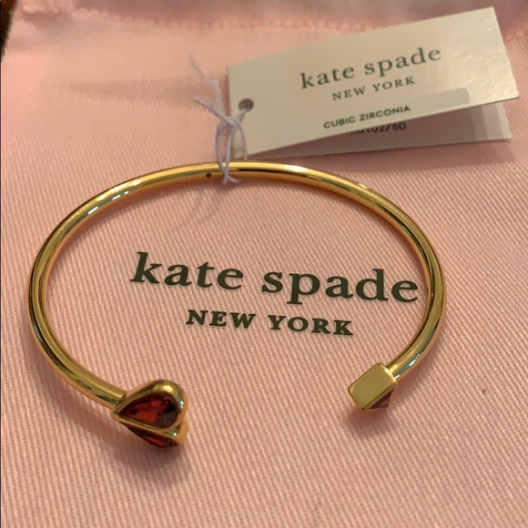 Kate Spade Rock Solid Bracelet in Ruby/Gold NWT ♠️ - Picture 3 of 5